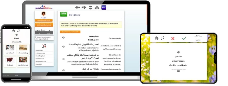 Sprachenlernen24 Arabisch Aufbaukurs für Fortgeschrittene Online-Sprachkurs Screenshot