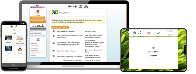 Brasilianisch Aufbaukurs für Fortgeschrittene Sprachenlernen24 Brasilianisch Aufbaukurs für Fortgeschrittene Online-Sprachkurs Screenshot