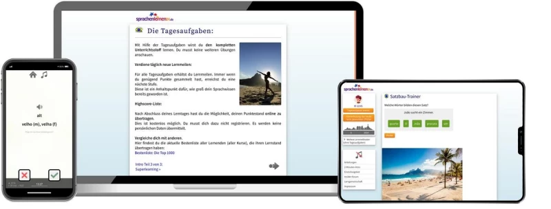 Brasilianisch Basiskurs für Anfänger Sprachenlernen24 Online-Sprachkurs Brasilianisch Screenshot