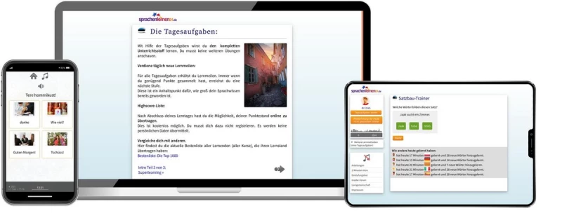 Estnisch Basiskurs für Anfänger Sprachenlernen24 Online-Sprachkurs Estnisch Screenshot