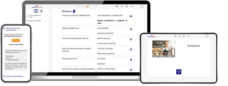 Hebräisch Aufbaukurs für Fortgeschrittene Sprachenlernen24 Hebräisch Aufbaukurs für Fortgeschrittene Online-Sprachkurs Screenshot