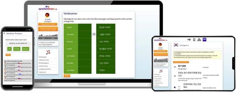 Koreanisch Fachwortschatz-Vokabeltrainer Sprachenlernen24 Koreanisch Basiskurs für Anfänger Online-Sprachkurs Screenshot