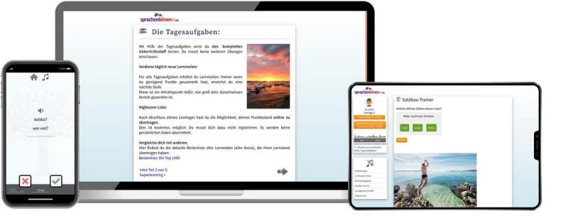 Kroatisch Basiskurs für Anfänger Sprachenlernen24 Online-Sprachkurs Kroatisch Screenshot