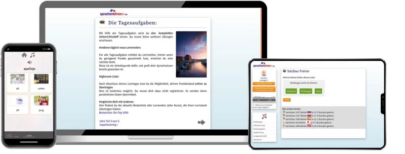 Litauisch Basiskurs für Anfänger Sprachenlernen24 Online-Sprachkurs Litauisch Screenshot