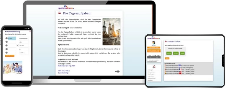 Polnisch Basiskurs für Anfänger Sprachenlernen24 Online-Sprachkurs Polnisch Screenshot