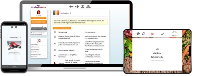 Rumänisch Aufbaukurs für Fortgeschrittene Sprachenlernen24 Rumänisch Aufbaukurs für Fortgeschrittene Online-Sprachkurs Screenshot