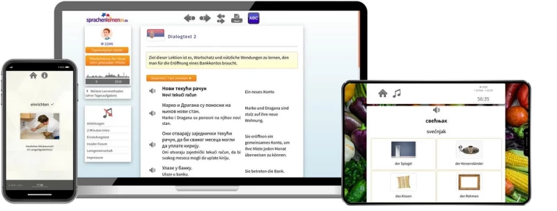 Serbisch Aufbaukurs für Fortgeschrittene Sprachenlernen24 Serbisch Aufbaukurs für Fortgeschrittene Online-Sprachkurs Screenshot