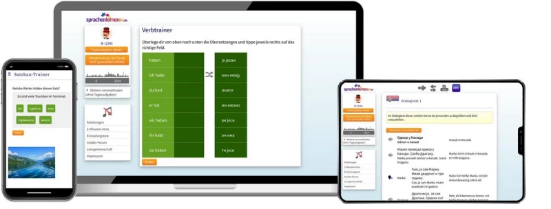 Serbisch Fachwortschatz-Vokabeltrainer Sprachenlernen24 Serbisch Basiskurs für Anfänger Online-Sprachkurs Screenshot