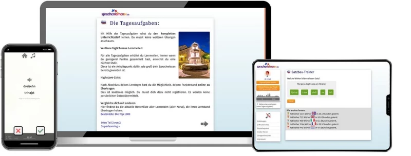 Slowenisch Basiskurs für Anfänger Sprachenlernen24 Online-Sprachkurs Slowenisch Screenshot