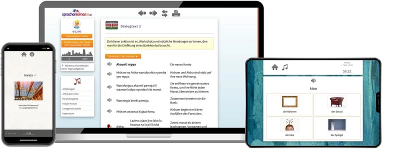 Suaheli Aufbaukurs für Fortgeschrittene Sprachenlernen24 Suaheli Aufbaukurs für Fortgeschrittene Online-Sprachkurs Screenshot
