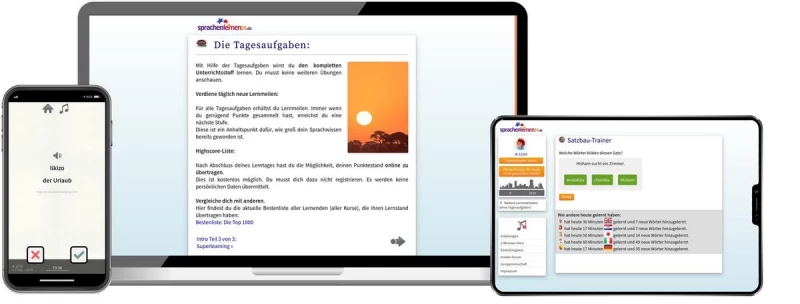 Suaheli Basiskurs für Anfänger Sprachenlernen24 Online-Sprachkurs Suaheli Screenshot