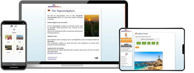 Spanisch (Südamerika) Basiskurs für Anfänger Sprachenlernen24 Online-Sprachkurs Spanisch (Südamerika) Screenshot