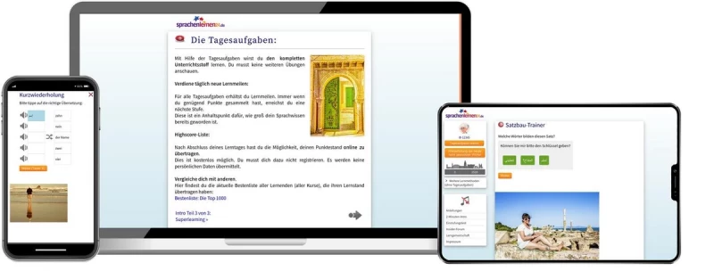 Tunesisch Basiskurs für Anfänger Sprachenlernen24 Online-Sprachkurs Tunesisch Screenshot